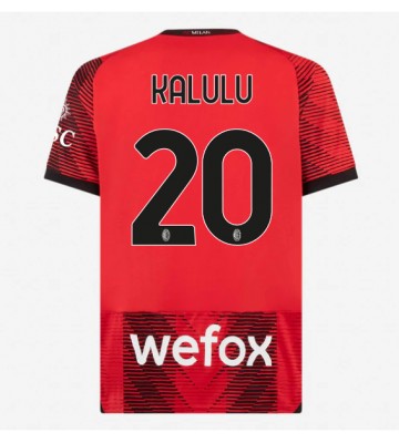 AC Milan Pierre Kalulu #20 Replika Hjemmebanetrøje 2023-24 Kortærmet